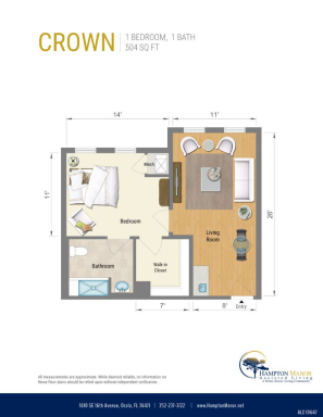 A floor plan for the Crown Geo Apartment.