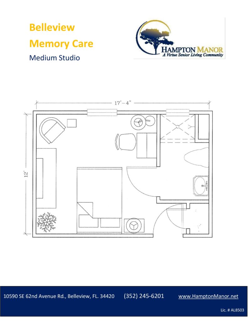 Bellview main memory care floor plan.