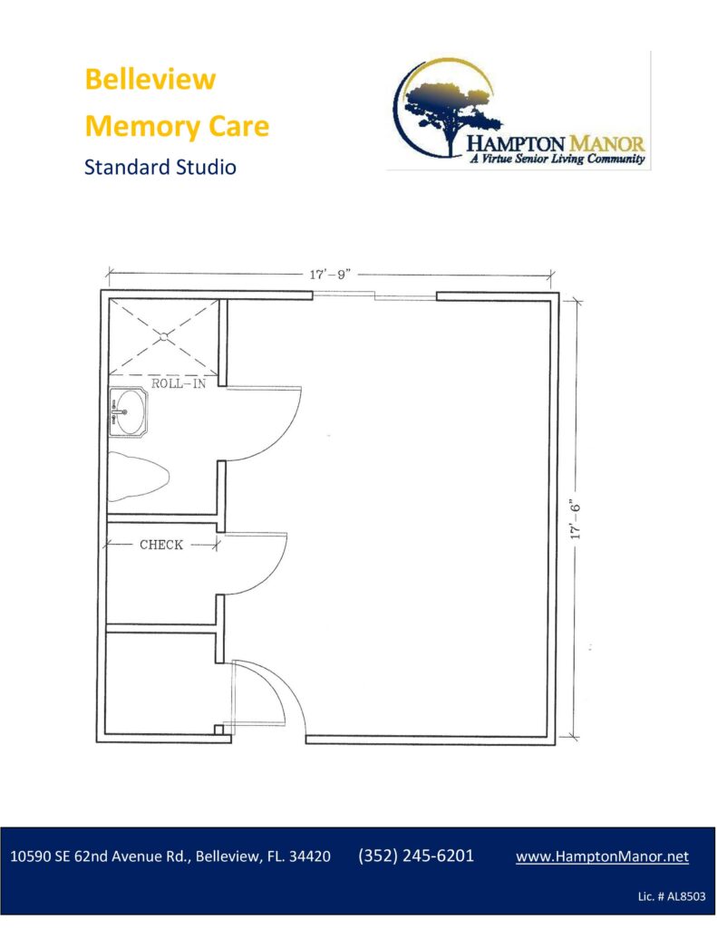 Geo Main Bellview memory care floor plan.